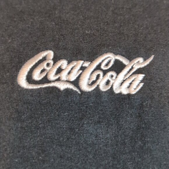 Zync Coca Cola Custom Embroidered Tshirt Crew Neck Employee Novelty Logo Top - Picture 3 of 8